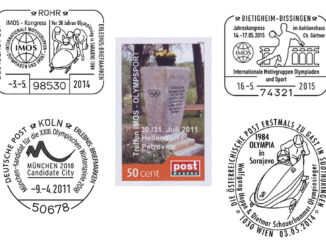 Sonderstempel und Olympia Briefmarken